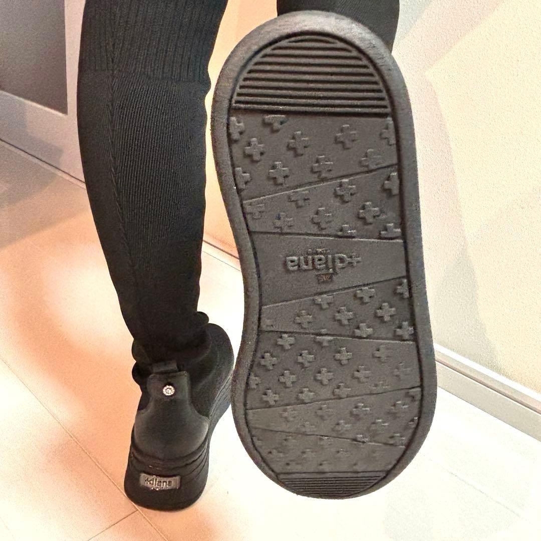 未使用品 +diana ニーハイブーツ ニット素材 撥水加工 24.5cm