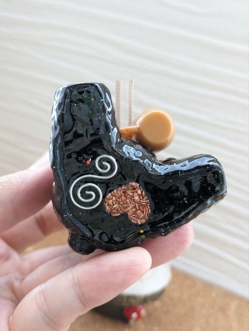 【Milky】ブラックスピネルのくまちゃん形オルゴナイト☆他２点
