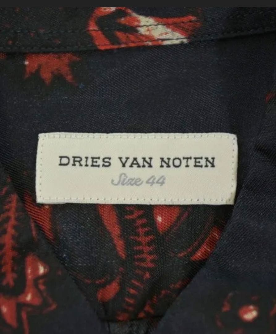 DRIES VAN NOTEN 15-16AW シルク総柄シャツ
