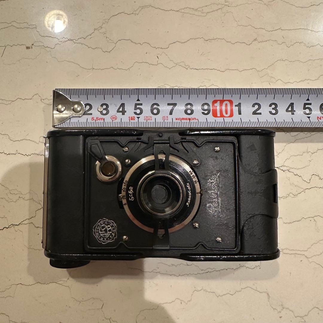 【希少・美品】Pearlette 折りたたみ式カメラ｜オリジナル革ケース付き