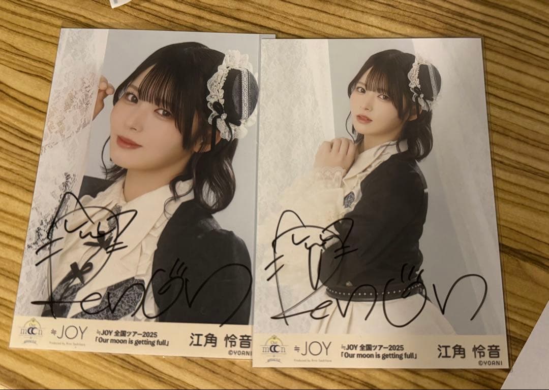 ニアジョイ　江角怜音　3周年コンサート衣装　直筆生写真