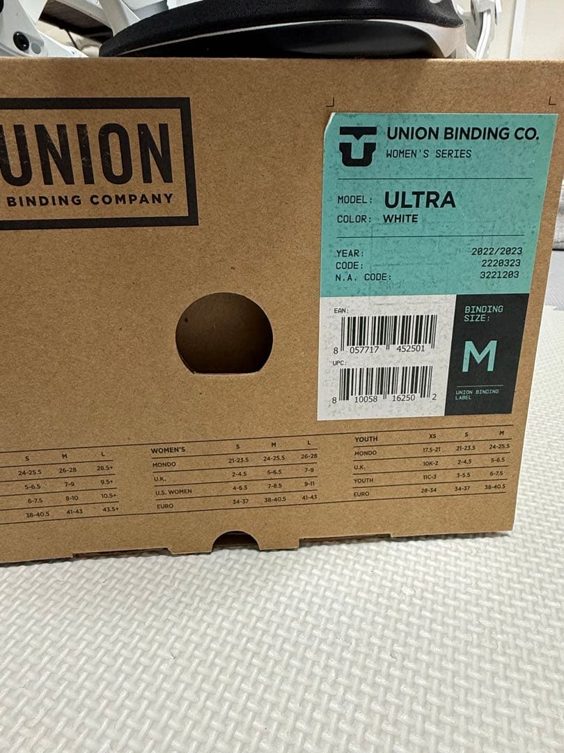 UNION BINDING CO. ULTRA ホワイト M 22-23
