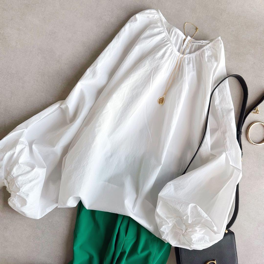 美品▲Deuxieme Classe///ラグランスリーブブラウス▲ホワイト