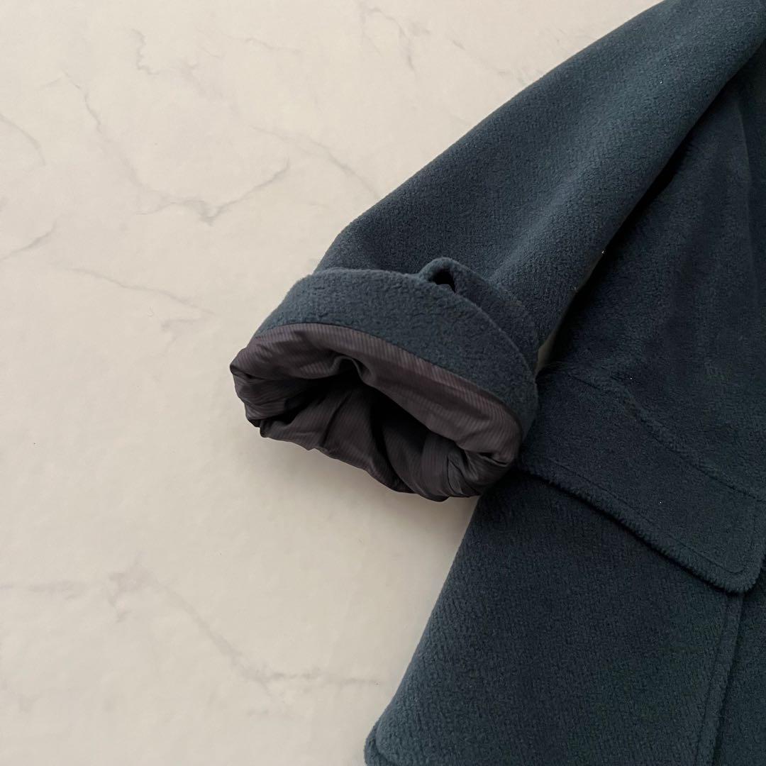 マッキントッシュ 大きいサイズ 46 ロング丈 ダッフルコート ウール 深緑