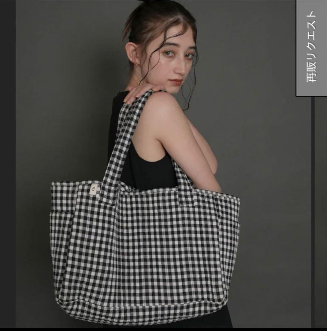 【完売品】ギンガムチェック トートバッグ 未使用