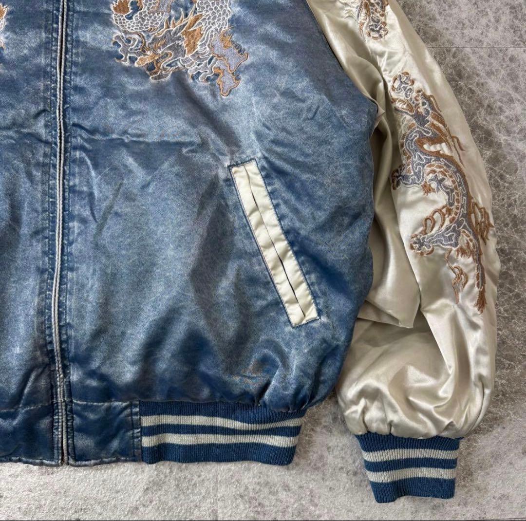 ち*ゃ様 希少 JUNGLE STORM スカジャン龍 YOKOSUKA インデ