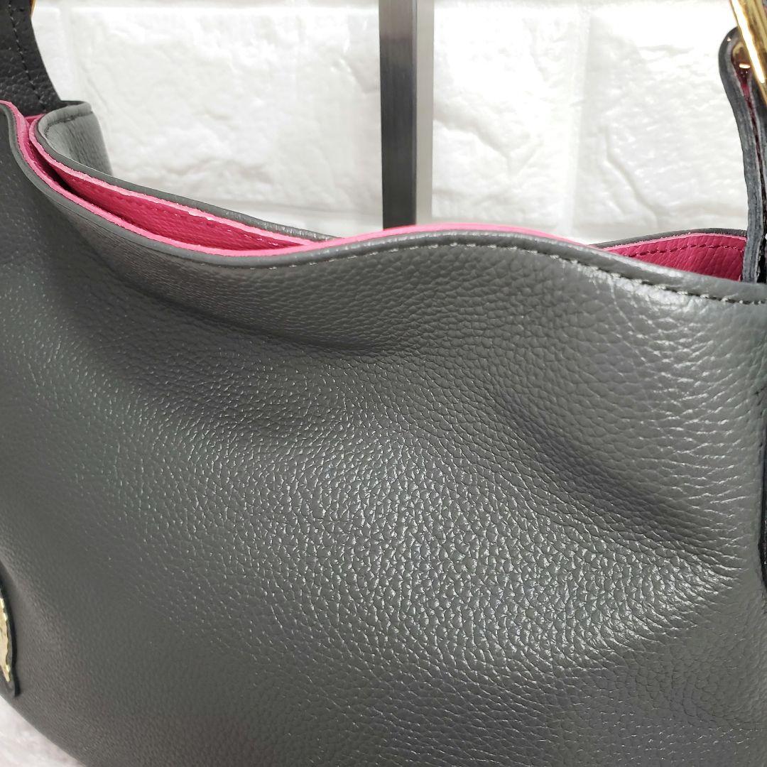 A.D.M.J エーディーエムジェイ ワンショルダーハンドバック グレー 極美品