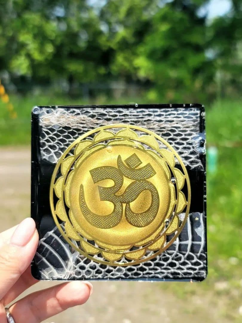 悪運切り★仕返し★身を守る梵字白蛇プレートオルゴナイト