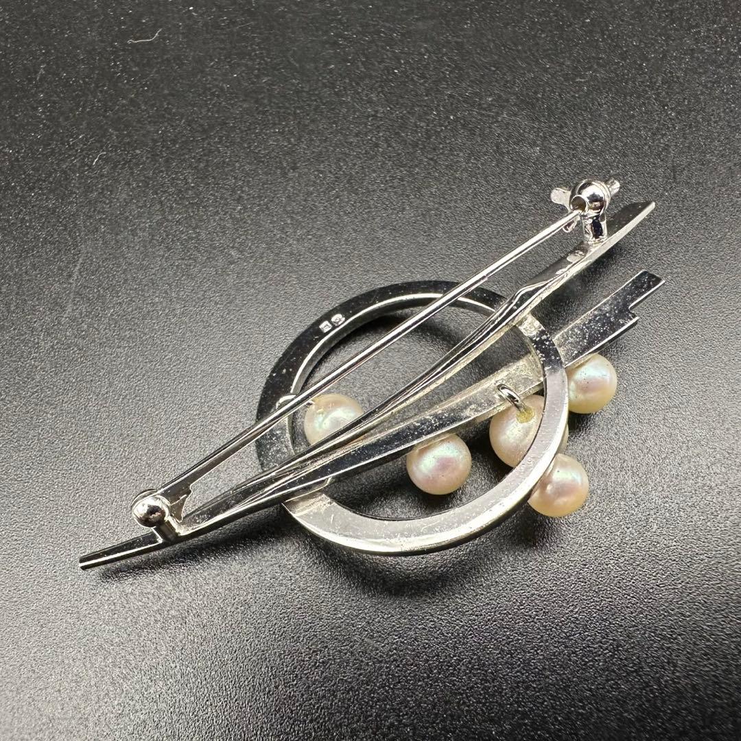 極美品✨　MIKIMOTO ミキモト　パール　ブローチ　ロゴ　刻印　1560