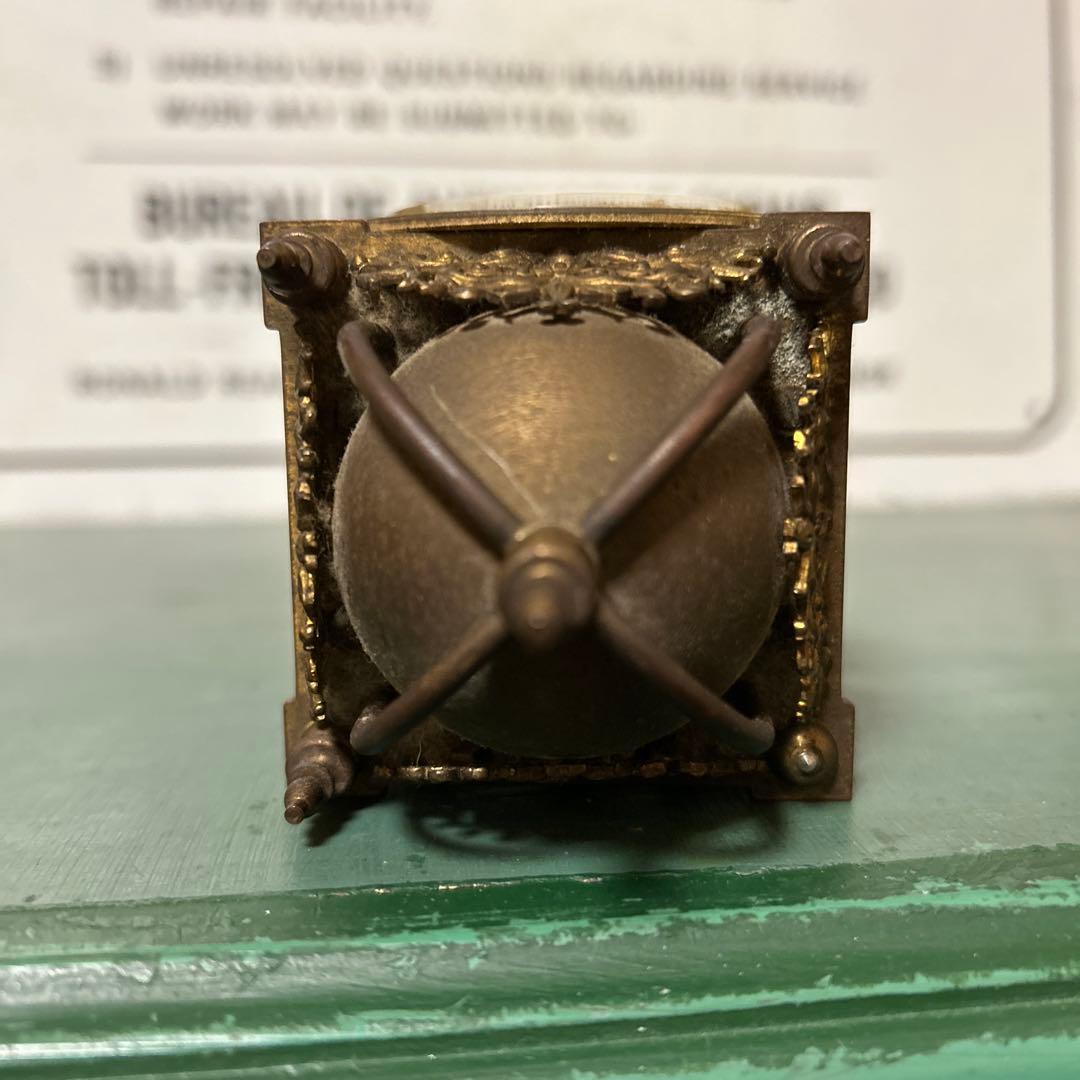 ヴィンテージ Swiza スウィザ 置時計 手巻き ゴールド スイス製 真鍮