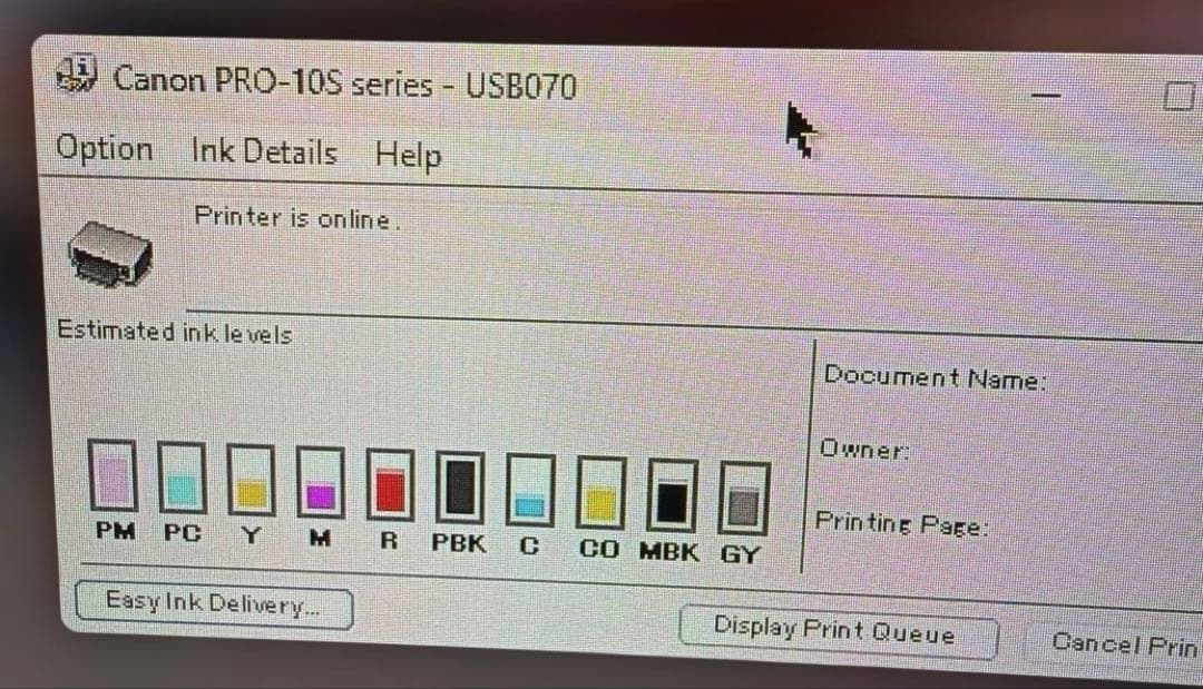 CANON PRO-10S インクジェットプリンター