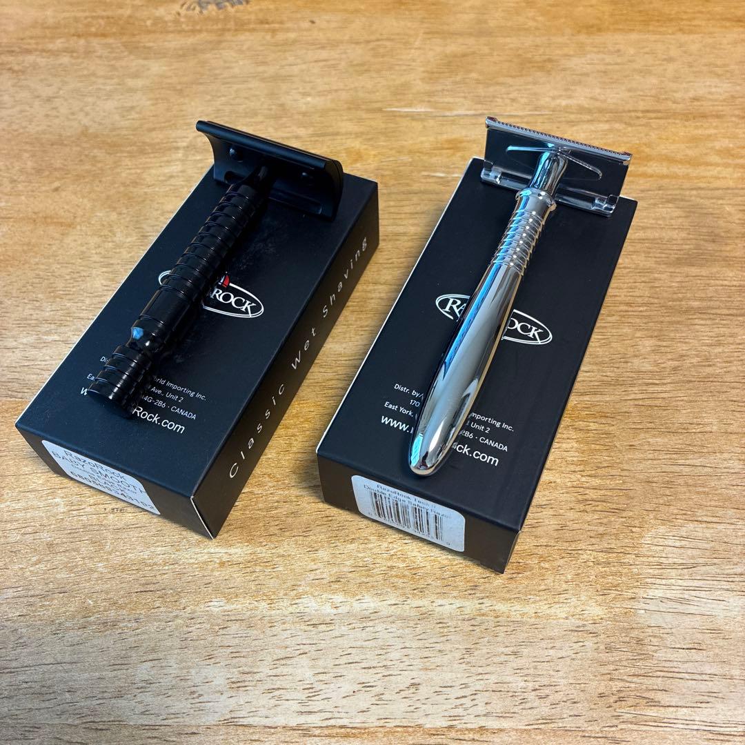 RAZOROCK両刃カミソリ 2本セット Baby smooth,TeckⅡ