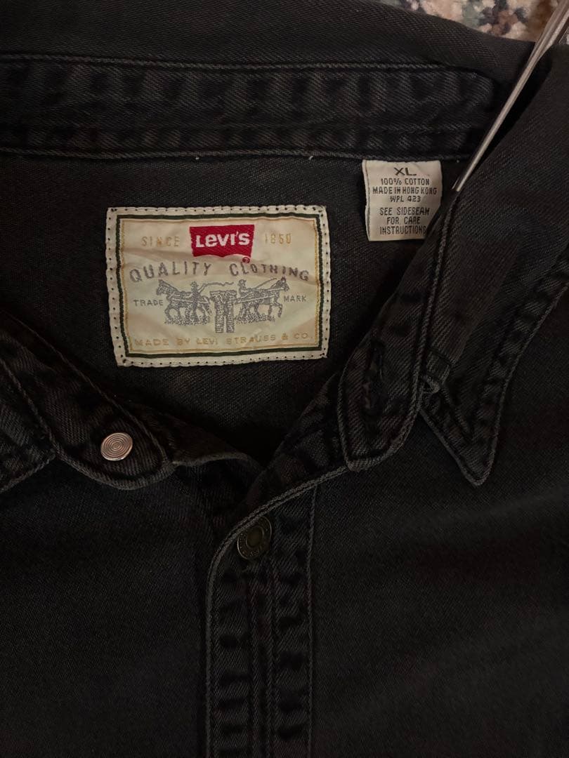 Levi's ブラック デニムシャツ 90s