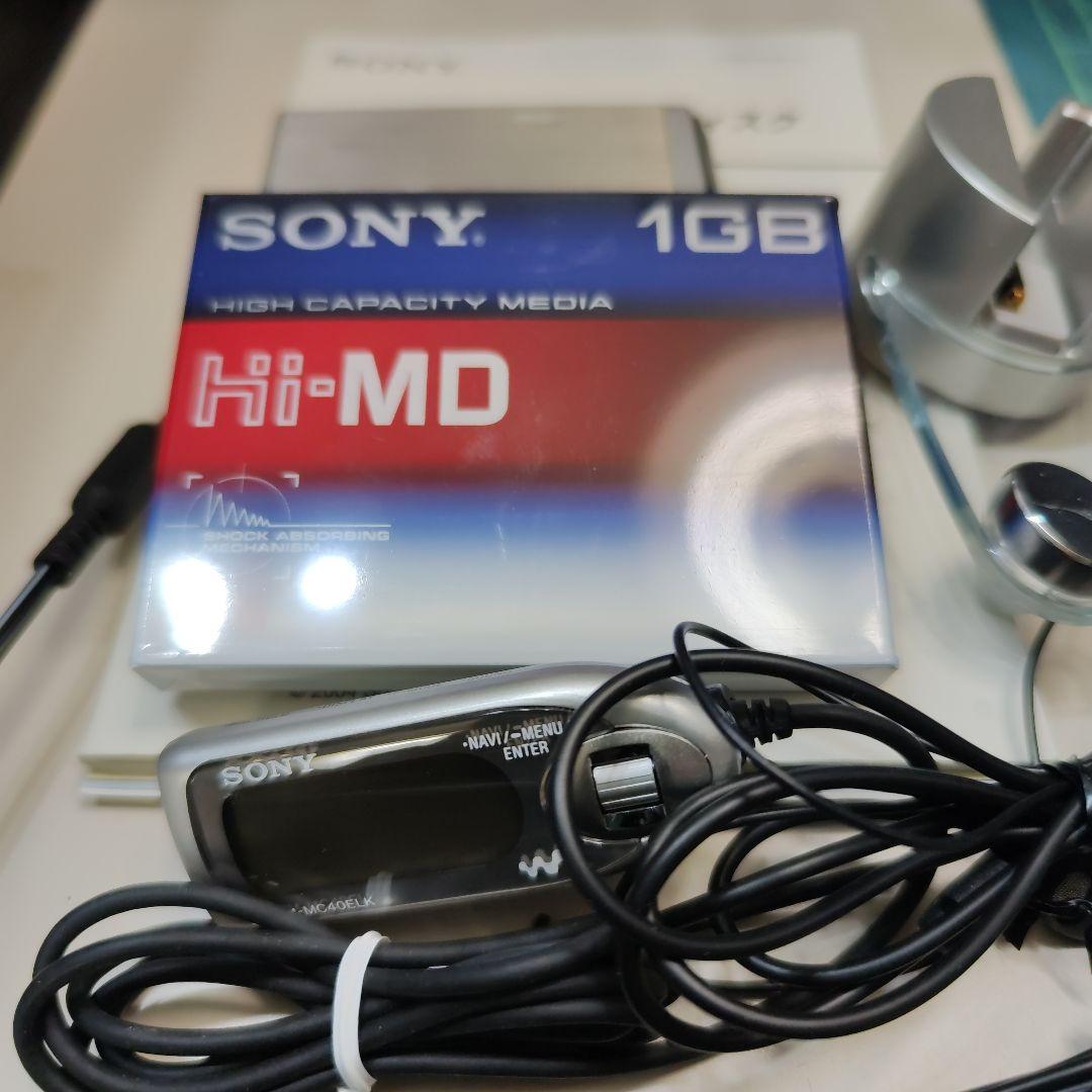 SONY Hi-MD 録再 MZ-NH1 Batt.2個、1GB Disk１個