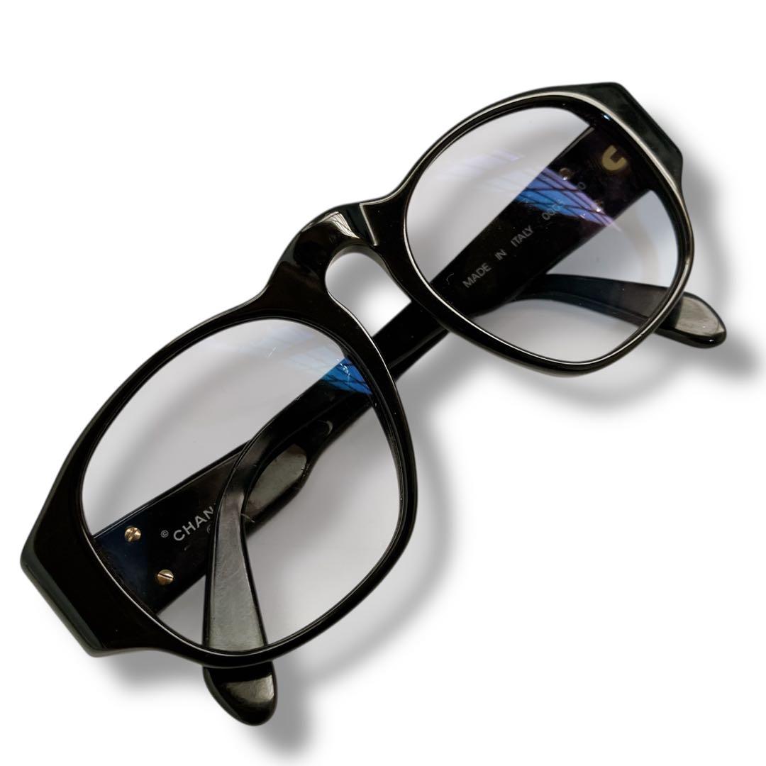 シャネル イタリア製 ココマーク マトラッセ ラグジュアリーサングラス ブラック
