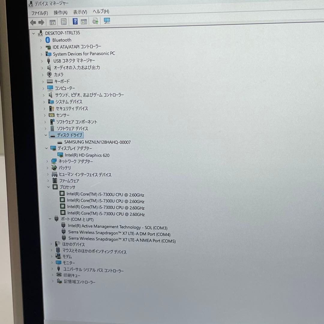 Windowsノート本体 #754 Panasonic CF-XZ6 i5-7300U 8GB 128GB