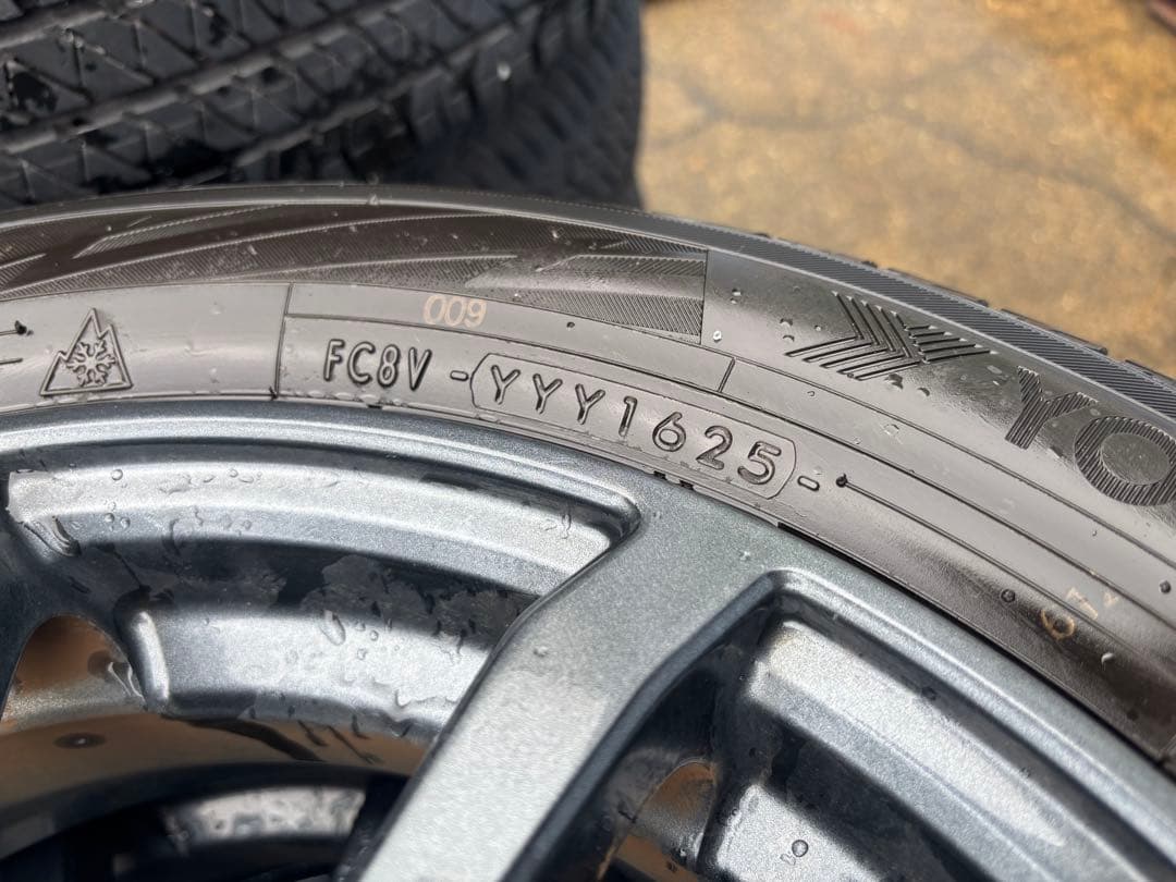 ①155/65R14 スタッドレスタイヤ アルミ付4本 2025年製 バリ山