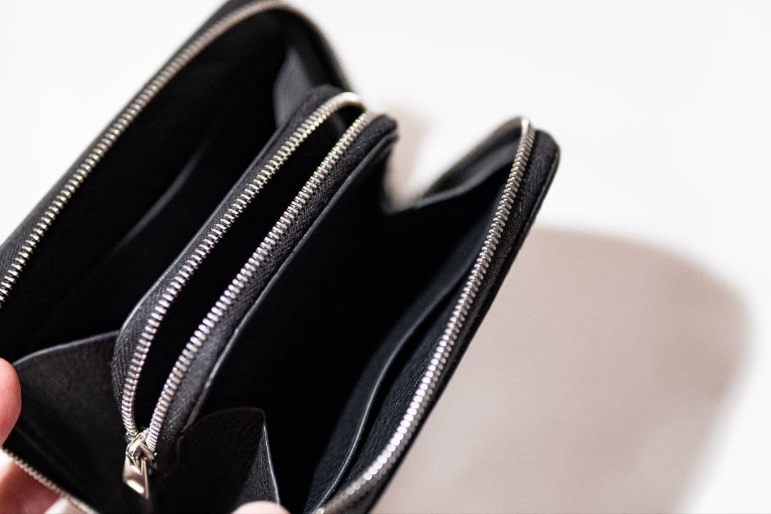 aeta ラウンドウォレット　black