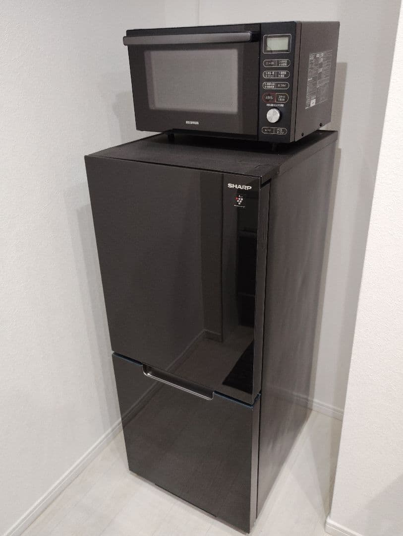 シャープ 冷蔵庫 SJ-GD15H-B シャープ どっちもドア 電子レンジオマケ