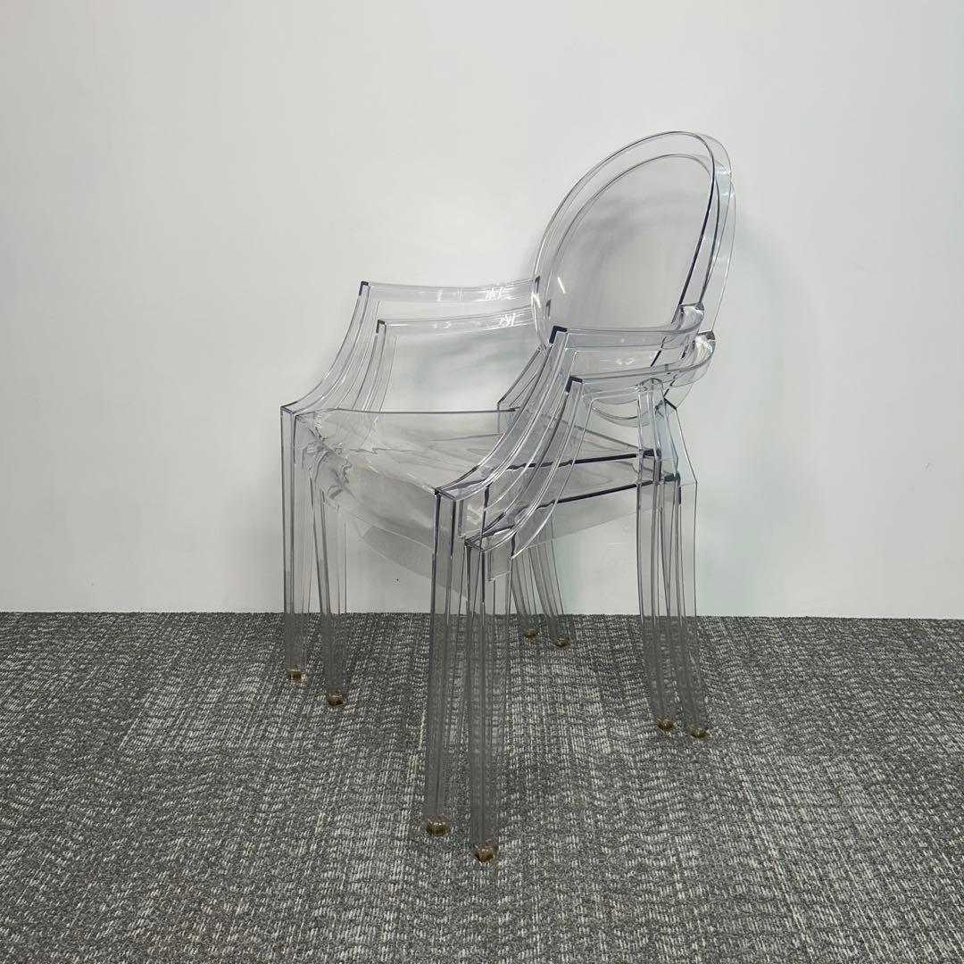 【2脚セット】Kartell ルイ・ゴースト シングルチェアクリア