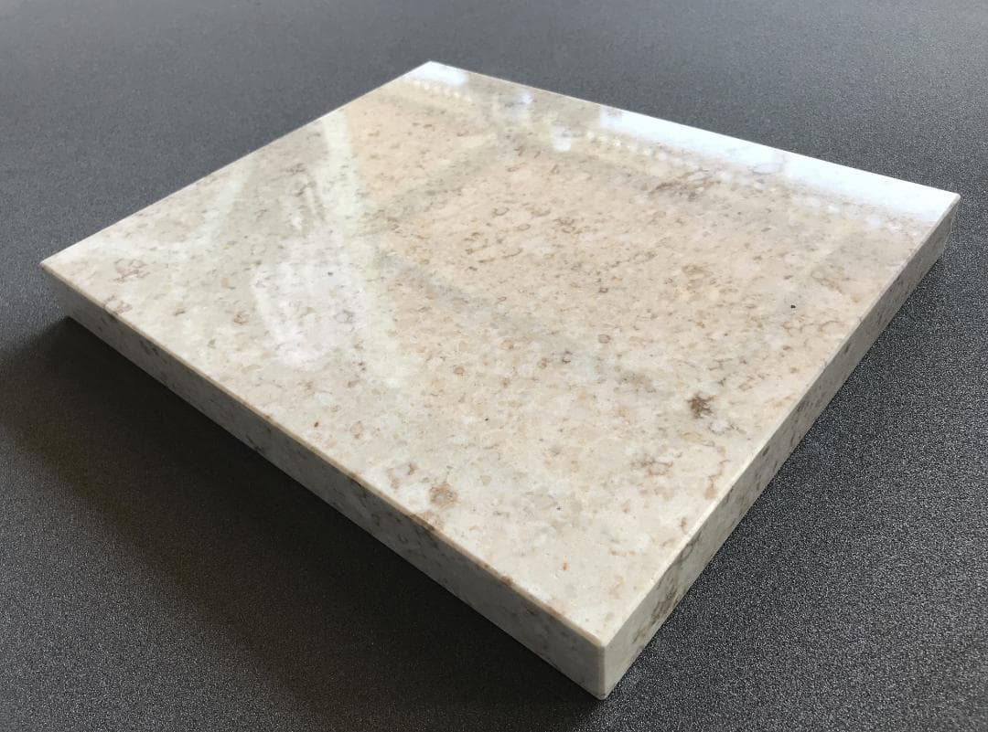 イタリア製大理石 ベージュオーディオボード●300×300×30●5面磨き●2枚