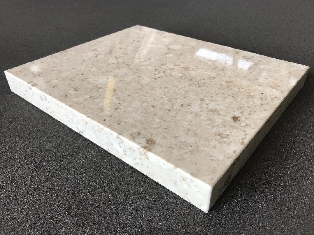 イタリア製大理石 ベージュオーディオボード●300×300×30●5面磨き●2枚