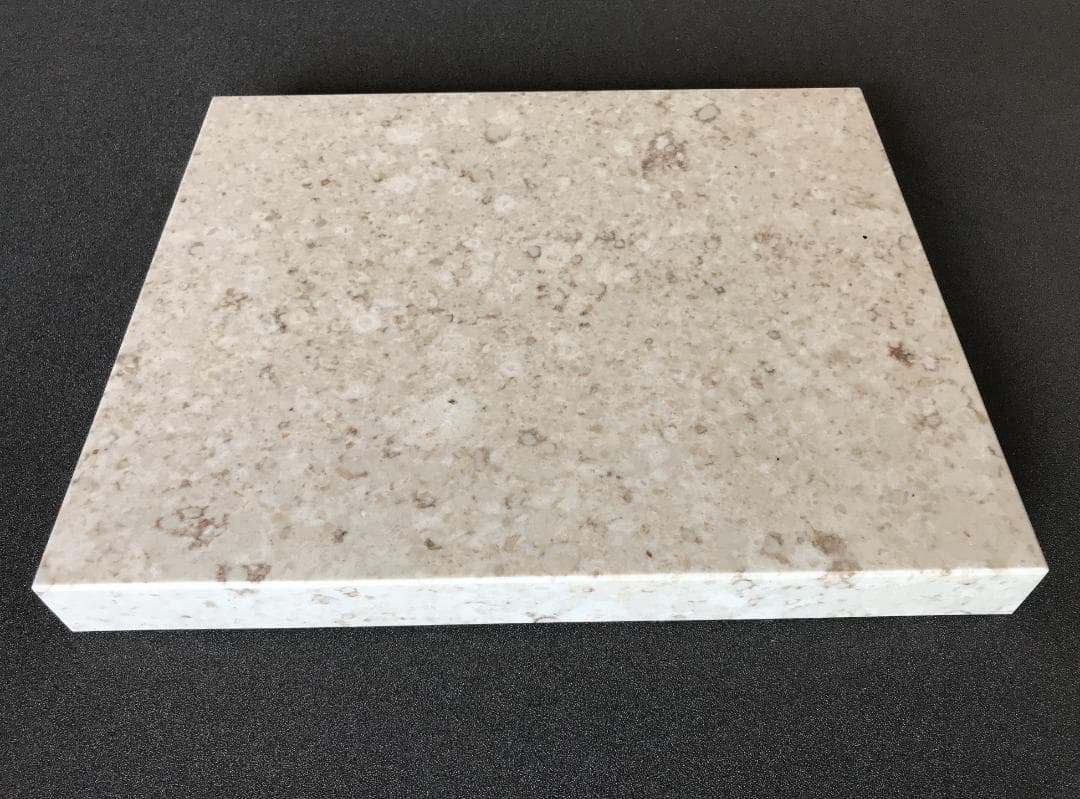 イタリア製大理石 ベージュオーディオボード●300×300×30●5面磨き●2枚