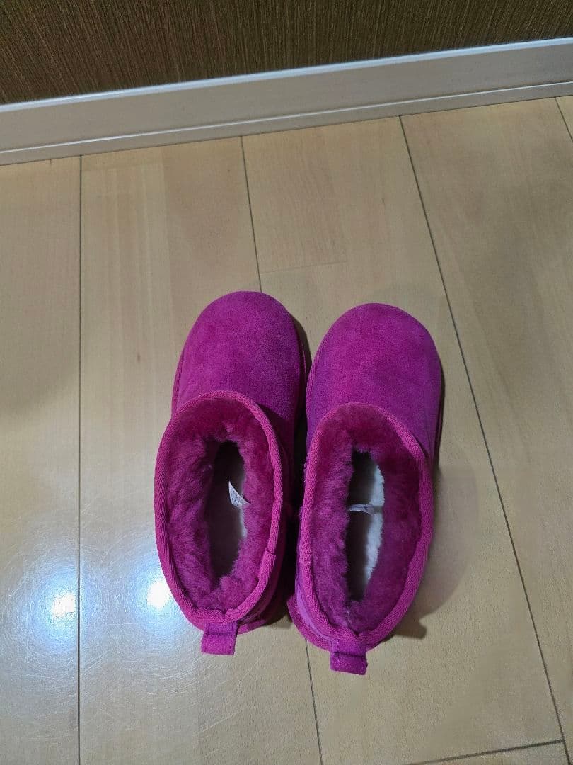 UGG ムートンブーツ クラシック ウルトラ ミニ キッズ ピンク 21cm