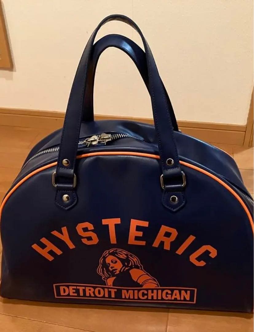 ヒステリックグラマー　バッグ　青×オレンジ