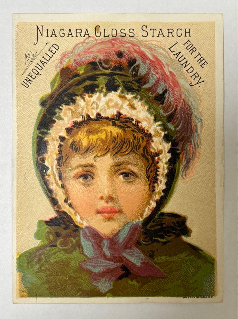 アンティーク　クロモカード4枚セット　ナイアガラコーンスターチ社