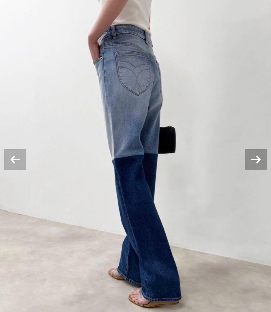 edit for lulu【ローラス】bicolor denim pants
