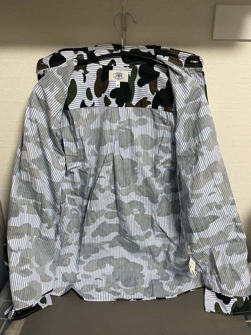 #アベイシングエイプ 迷彩柄ストライプシャツ Mサイズ