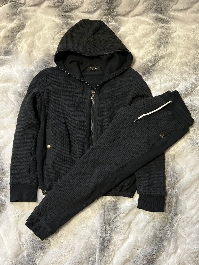 1PIU1UGUALE3 RELAXワッフルパーカーセットアップ【S】