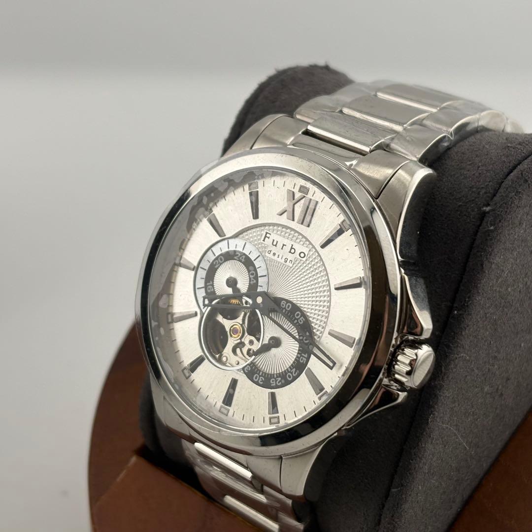 【新品未使用】フルボ　自動巻　ホワイト　箱付　スケルトン