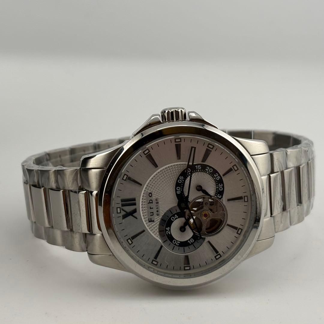 【新品未使用】フルボ　自動巻　ホワイト　箱付　スケルトン