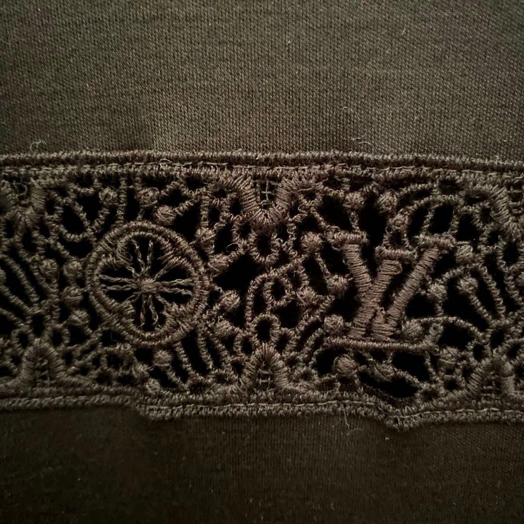 【試着のみ　極美品】シルク混　ルイヴィトンブラウスブラック　Ｌサイズ　黒　レア品