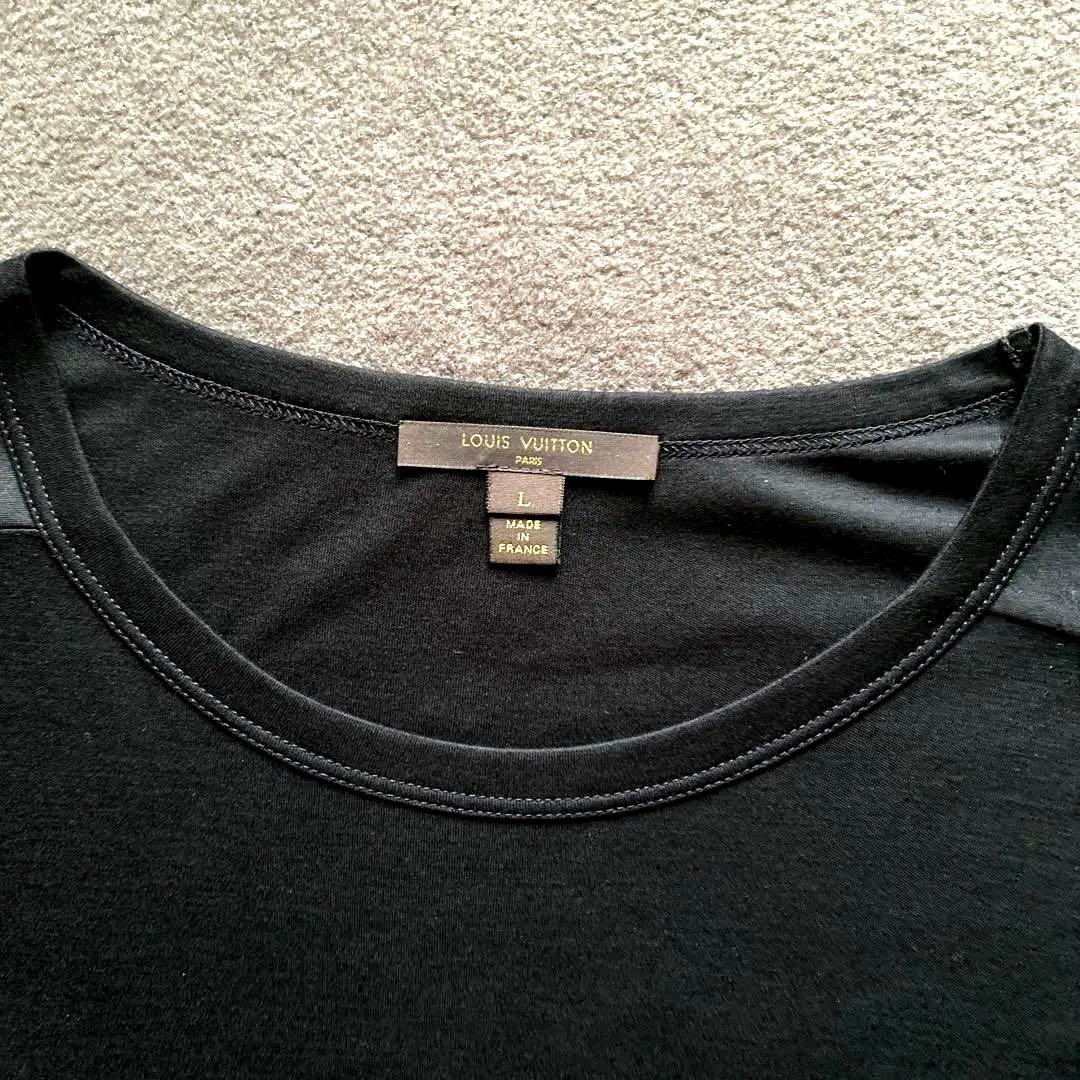 【試着のみ　極美品】シルク混　ルイヴィトンブラウスブラック　Ｌサイズ　黒　レア品