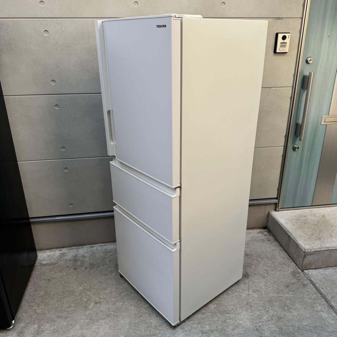 253⭐️2024年製美品★東芝　冷蔵庫　大型　3ドア　自動製氷　ホワイト