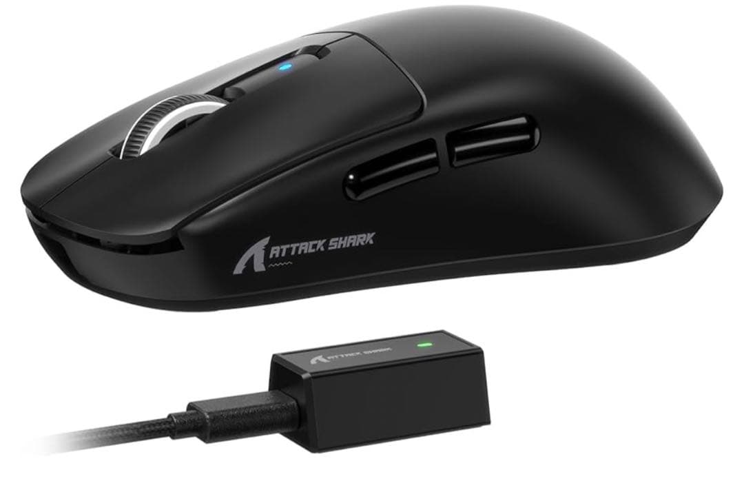 ATTACK SHARK R6 39g超軽量ゲーミングマウス　ブラック