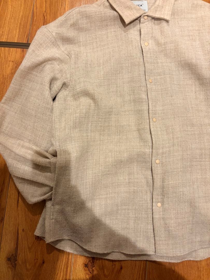 YAECA コンフォートシャツ エクストラワイド ウール シャツ