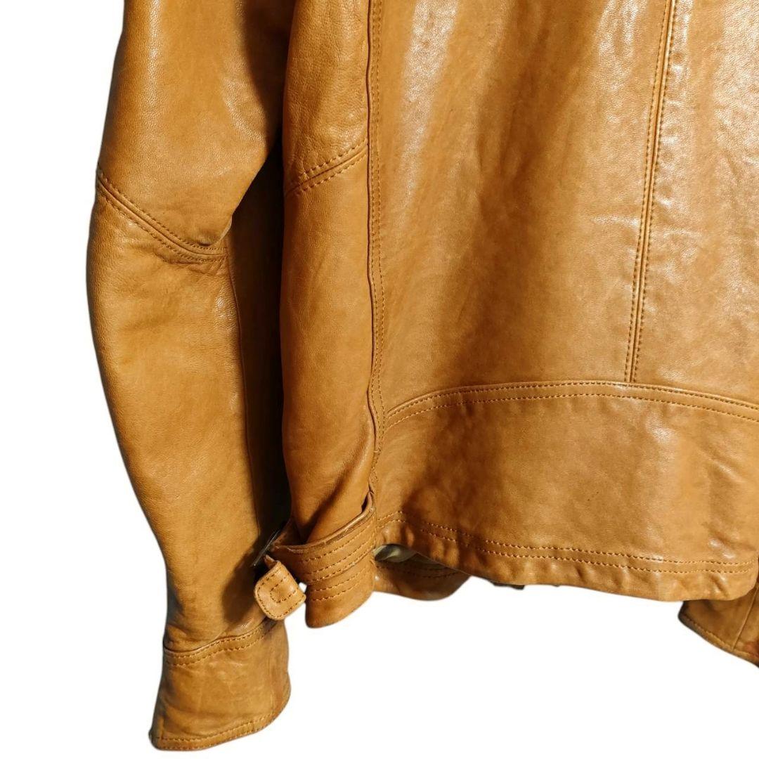 ユナイテッドアローズ BY レザー ジャケット L ライトブラウン