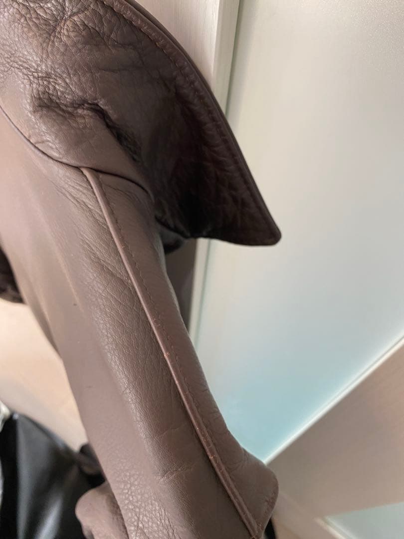 【値下】Schott シングルライダースジャケット サイズ38 ダークブラウン