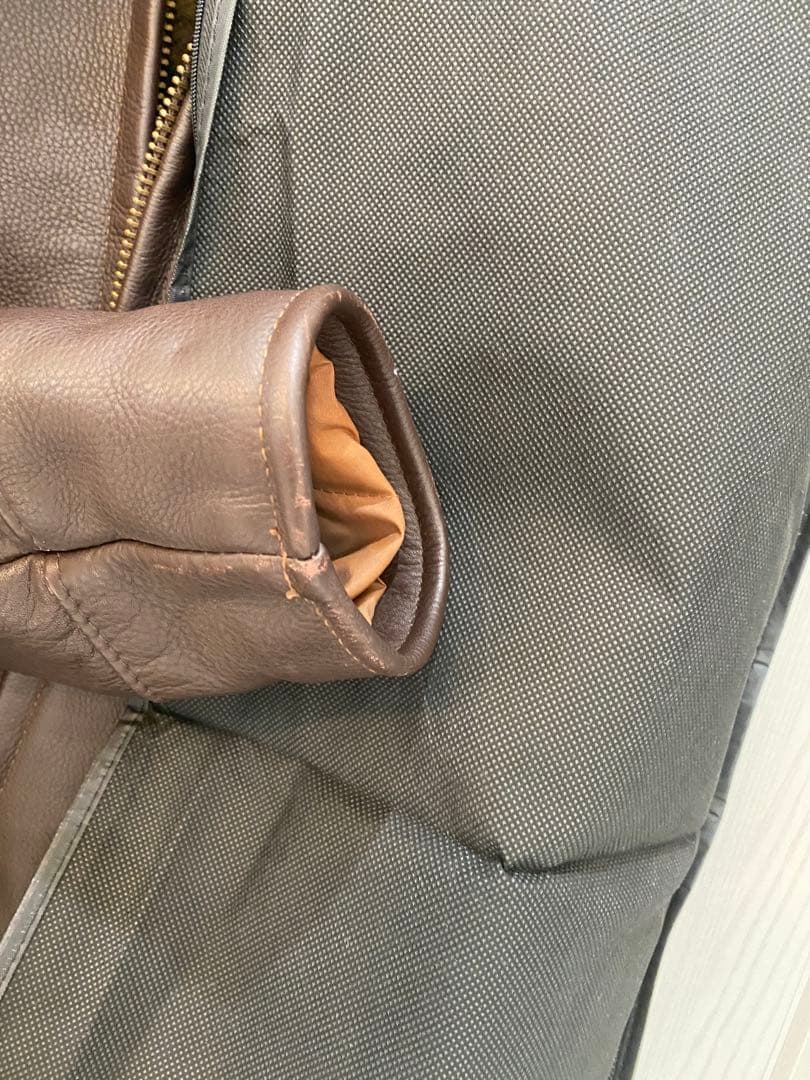 【値下】Schott シングルライダースジャケット サイズ38 ダークブラウン