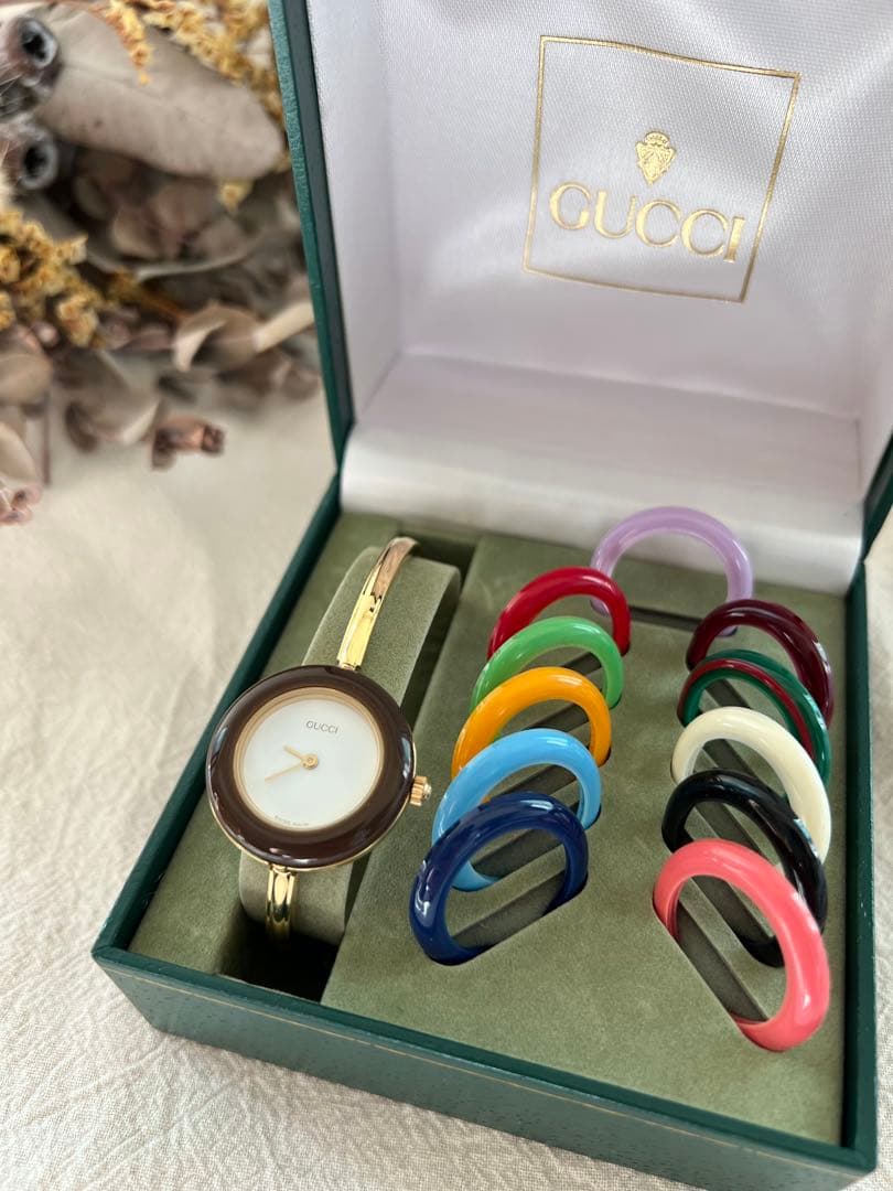GUCCI チェンジベゼル【メンテナンス済み・動作有り】