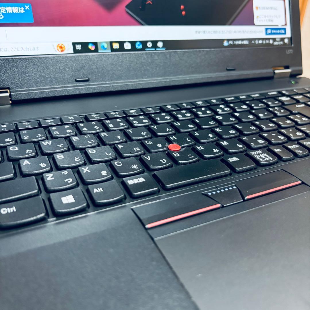Windowsノート本体 Lenovo ThinkPad L570 core i5 8GB 512gb