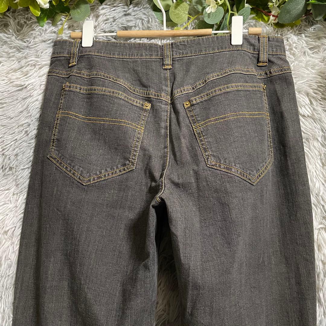 【美品】アルベロベロ オレボレブラ ぶたさん フリンジ ブラック デニム L