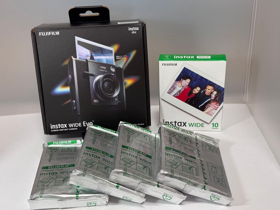 FUJIFILM instax WIDE Evo フィルム50枚、保証残あり