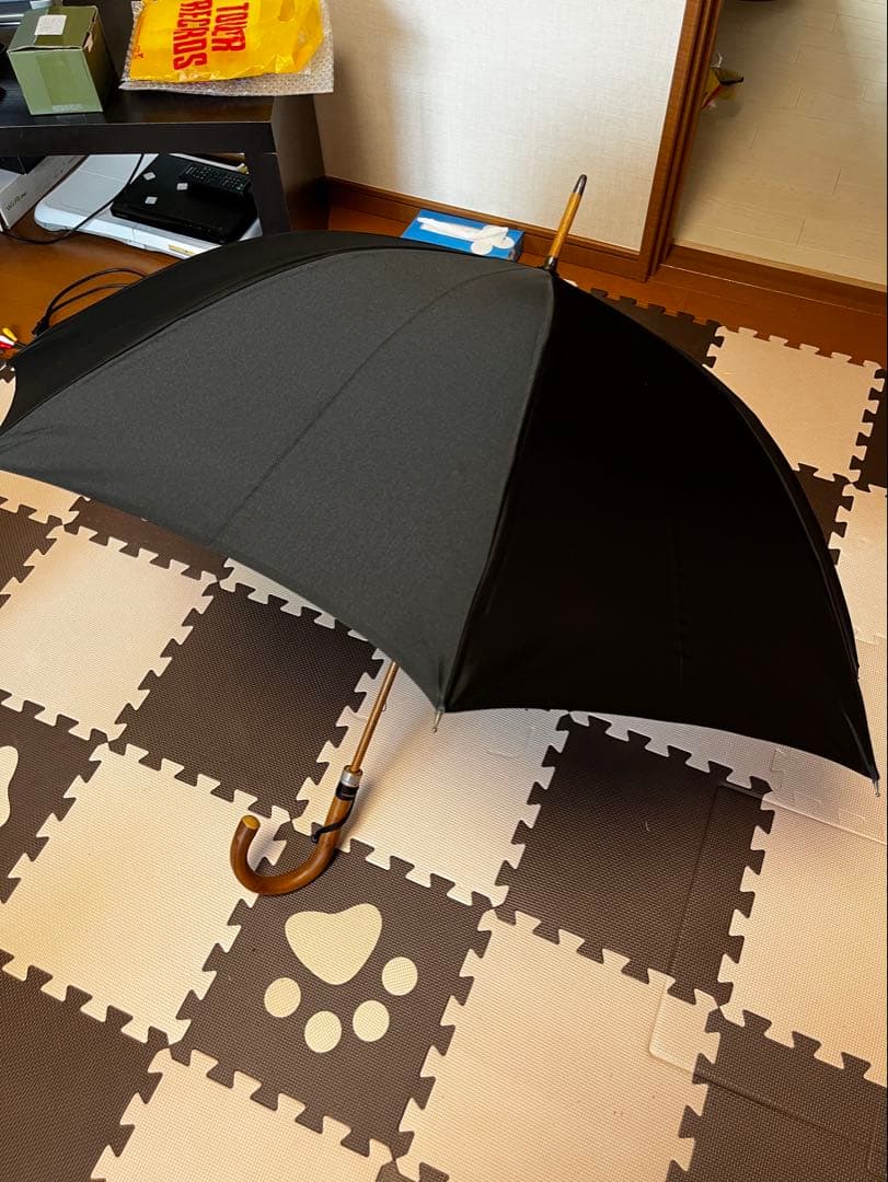 く*も様 新品未使用　トンボ洋傘前原光榮商店　紳士用　ストライプブラック　ストラ