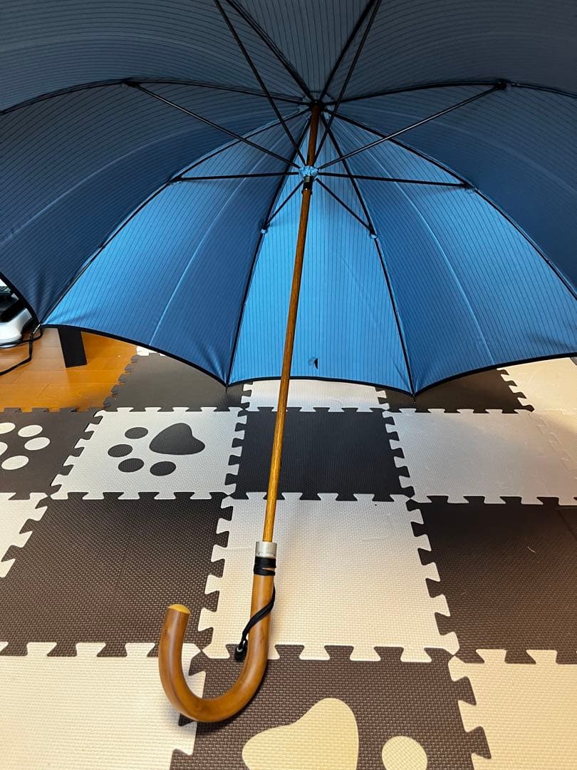 く*も様 新品未使用　トンボ洋傘前原光榮商店　紳士用　ストライプブラック　ストラ