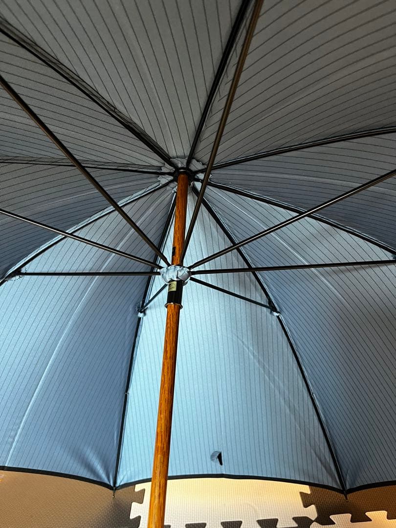 く*も様 新品未使用　トンボ洋傘前原光榮商店　紳士用　ストライプブラック　ストラ